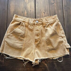 PacSun Tan Corduroy Women's Cargo Shorts
